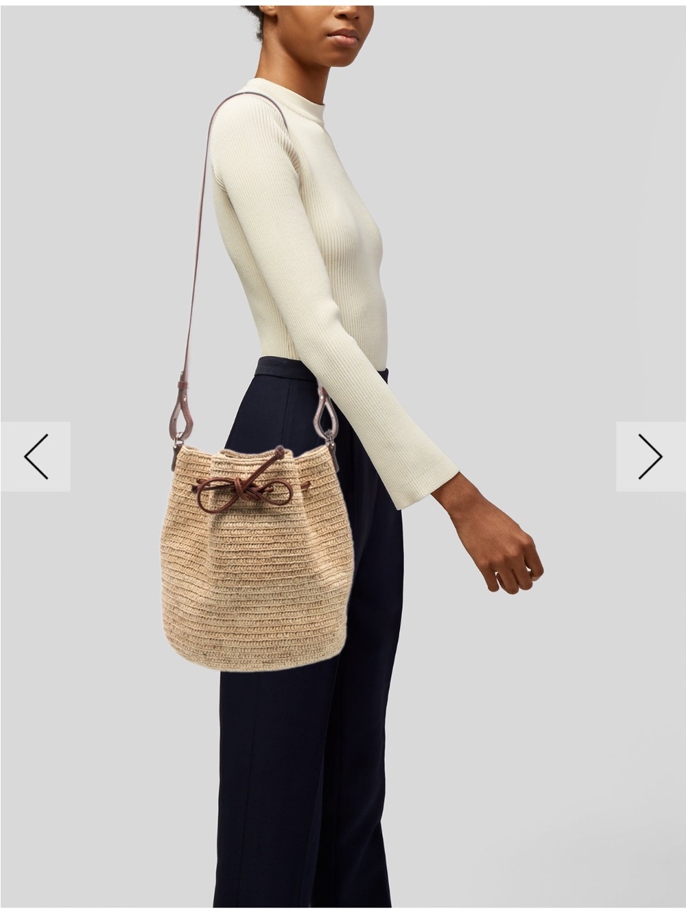 Sezane Farrow Bag Raffia - Picture 6 of 14